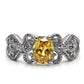 TK080 - High polished (no plating) Stainless Steel Ring with AAA Grade CZ  in Champagne-2