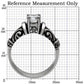 TK082 - High polished (no plating) Stainless Steel Ring with AAA Grade CZ  in Clear-1