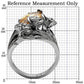 TK083 - High polished (no plating) Stainless Steel Ring with AAA Grade CZ  in Champagne-1