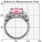 TK088 - High polished (no plating) Stainless Steel Ring with AAA Grade CZ  in Rose-2