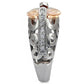 TK092 - High polished (no plating) Stainless Steel Ring with AAA Grade CZ  in Champagne-4