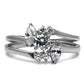 TK096 - High polished (no plating) Stainless Steel Ring with AAA Grade CZ  in Clear-2
