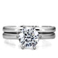 TK097 - High polished (no plating) Stainless Steel Ring with AAA Grade CZ  in Clear-2