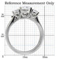 TK098 - High polished (no plating) Stainless Steel Ring with AAA Grade CZ  in Clear-1