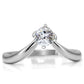 TK0W260 - High polished (no plating) Stainless Steel Ring with AAA Grade CZ  in Clear-2