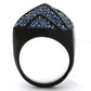 TK1005 - IP Black(Ion Plating) Stainless Steel Ring with Top Grade Crystal  in Montana-2