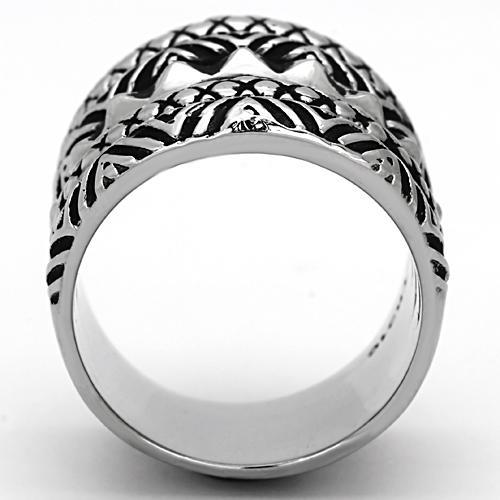 TK1008 - High polished (no plating) Stainless Steel Ring with No Stone-2