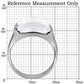 TK100 - High polished (no plating) Stainless Steel Ring with AAA Grade CZ  in Clear-1