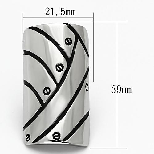 TK1010 - High polished (no plating) Stainless Steel Ring with No Stone-1