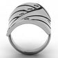 TK1010 - High polished (no plating) Stainless Steel Ring with No Stone-2
