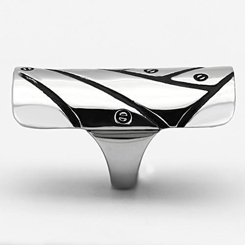 TK1010 - High polished (no plating) Stainless Steel Ring with No Stone-3