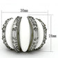 TK1011 - High polished (no plating) Stainless Steel Ring with Top Grade Crystal  in Black Diamond-1