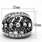 TK1015 - High polished (no plating) Stainless Steel Ring with Top Grade Crystal  in Clear-1