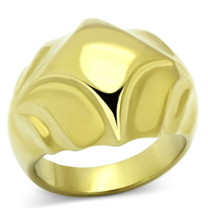 TK1026 - IP Gold(Ion Plating) Stainless Steel Ring with No Stone-0