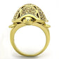 TK1035 - IP Gold(Ion Plating) Stainless Steel Ring with Top Grade Crystal  in Citrine Yellow-2