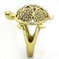 TK1035 - IP Gold(Ion Plating) Stainless Steel Ring with Top Grade Crystal  in Citrine Yellow-3