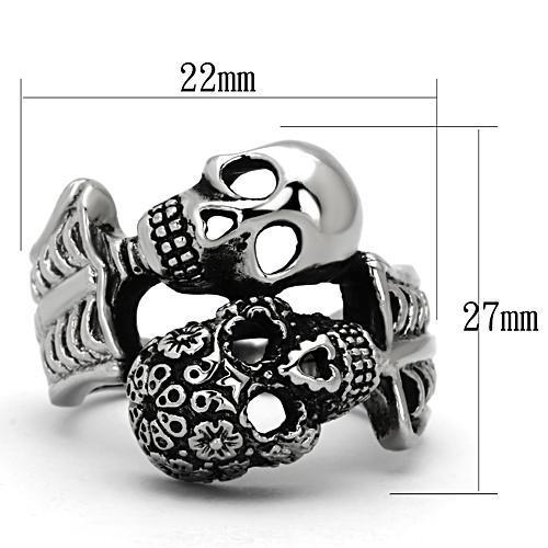 TK1039 - High polished (no plating) Stainless Steel Ring with No Stone-1