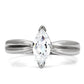 TK103 - High polished (no plating) Stainless Steel Ring with AAA Grade CZ  in Clear-2