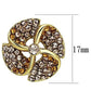 TK1040 - IP Gold(Ion Plating) Stainless Steel Earrings with Top Grade Crystal  in Multi Color-1
