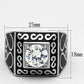 TK1050 - High polished (no plating) Stainless Steel Ring with AAA Grade CZ  in Clear-1