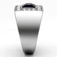 TK1051 - High polished (no plating) Stainless Steel Ring with Synthetic Synthetic Glass in Montana-3
