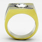 TK1065 - Two-Tone IP Gold (Ion Plating) Stainless Steel Ring with Top Grade Crystal  in Clear-2