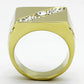 TK1066 - IP Gold(Ion Plating) Stainless Steel Ring with Top Grade Crystal  in Clear-2