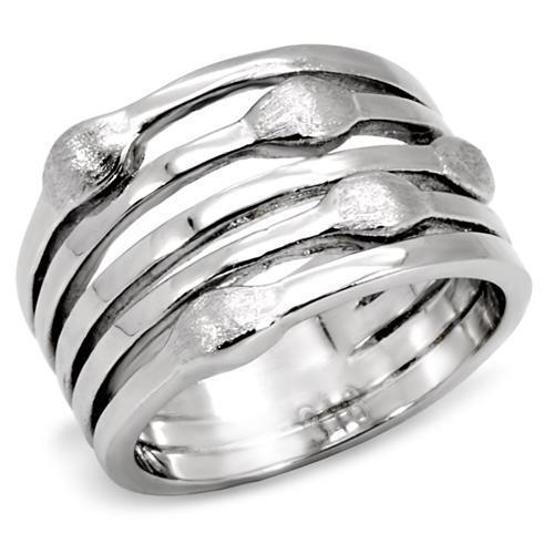 TK106 - High polished (no plating) Stainless Steel Ring with No Stone-0