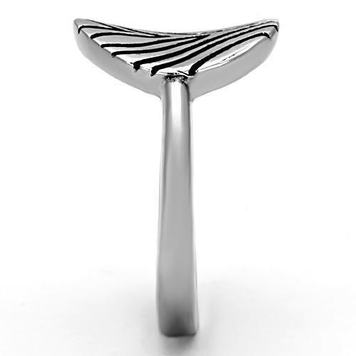 TK1078 - High polished (no plating) Stainless Steel Ring with Epoxy  in Jet-3