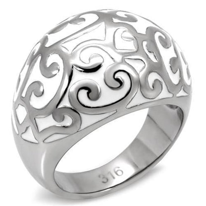 TK107 - High polished (no plating) Stainless Steel Ring with No Stone-0