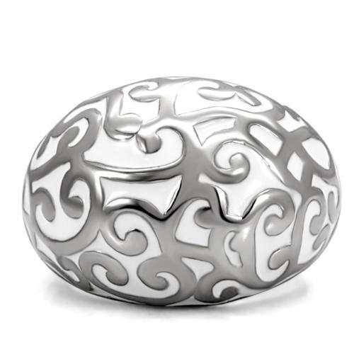 TK107 - High polished (no plating) Stainless Steel Ring with No Stone-2