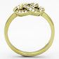 TK1111 - IP Gold(Ion Plating) Stainless Steel Ring with Top Grade Crystal  in Clear-2