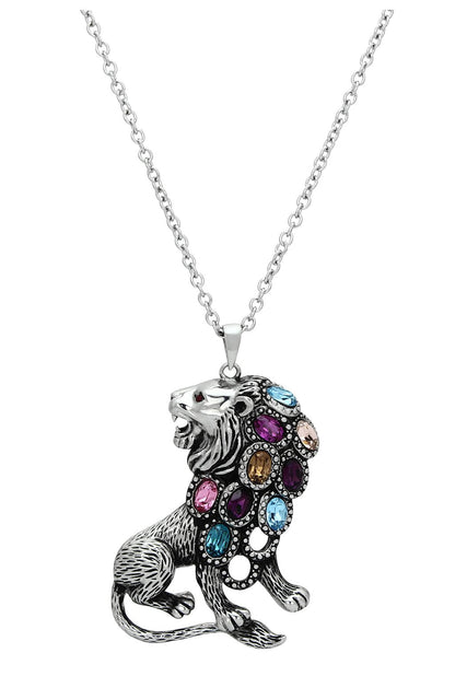TK1125 - High polished (no plating) Stainless Steel Chain Pendant with Top Grade Crystal  in Multi Color-0