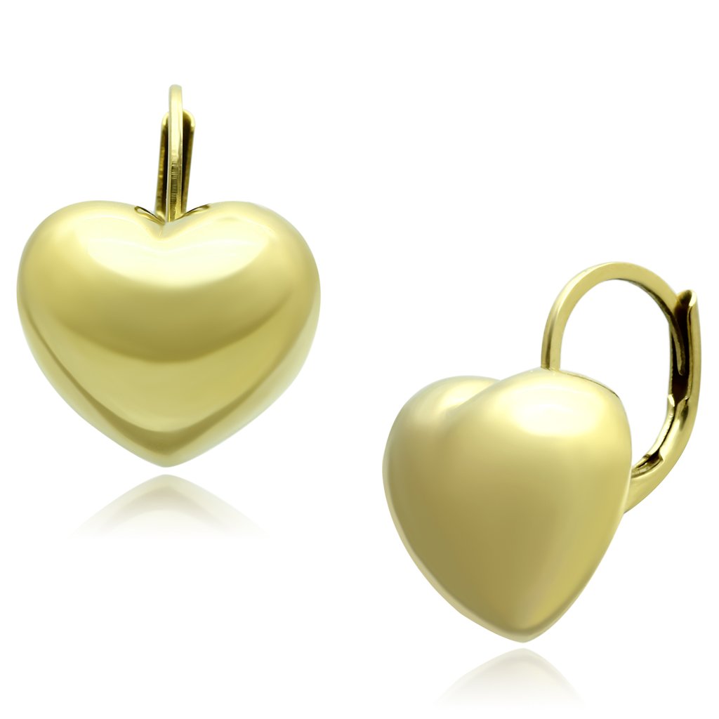 TK1128 - IP Gold(Ion Plating) Stainless Steel Earrings with No Stone-0