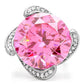 TK117 - High polished (no plating) Stainless Steel Ring with AAA Grade CZ  in Rose-2