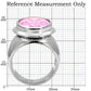 TK118 - High polished (no plating) Stainless Steel Ring with AAA Grade CZ  in Rose-1