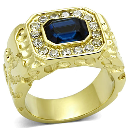 TK1192 - IP Gold(Ion Plating) Stainless Steel Ring with Top Grade Crystal  in Montana-0