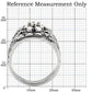 TK121 - High polished (no plating) Stainless Steel Ring with AAA Grade CZ  in Clear-1