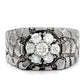 TK121 - High polished (no plating) Stainless Steel Ring with AAA Grade CZ  in Clear-2