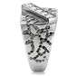 TK124 - High polished (no plating) Stainless Steel Ring with AAA Grade CZ  in Clear-4