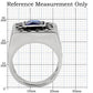 TK128 - High polished (no plating) Stainless Steel Ring with Synthetic Synthetic Glass in Montana-1