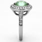 TK1317 - High polished (no plating) Stainless Steel Ring with Top Grade Crystal  in Emerald-3