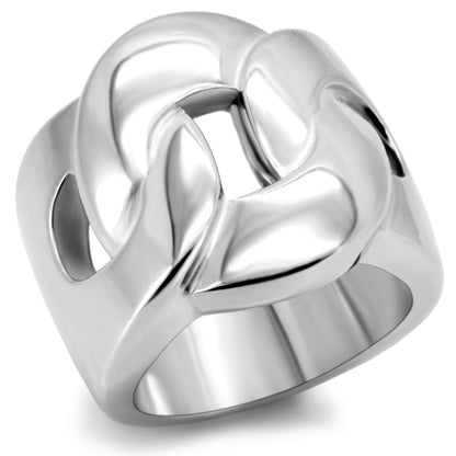 TK131 - High polished (no plating) Stainless Steel Ring with No Stone-0