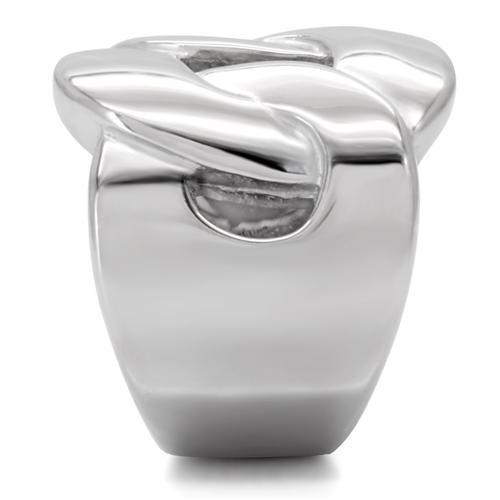 TK131 - High polished (no plating) Stainless Steel Ring with No Stone-4