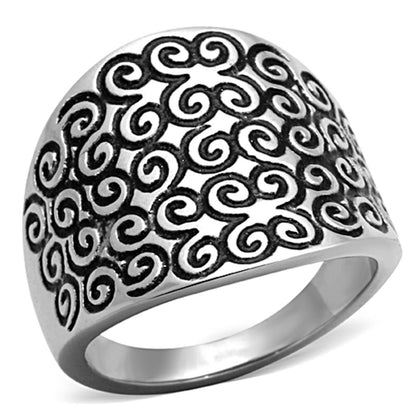 TK1329 - High polished (no plating) Stainless Steel Ring with No Stone-0