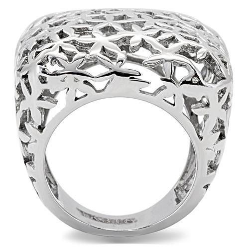 TK133 - High polished (no plating) Stainless Steel Ring with No Stone-3