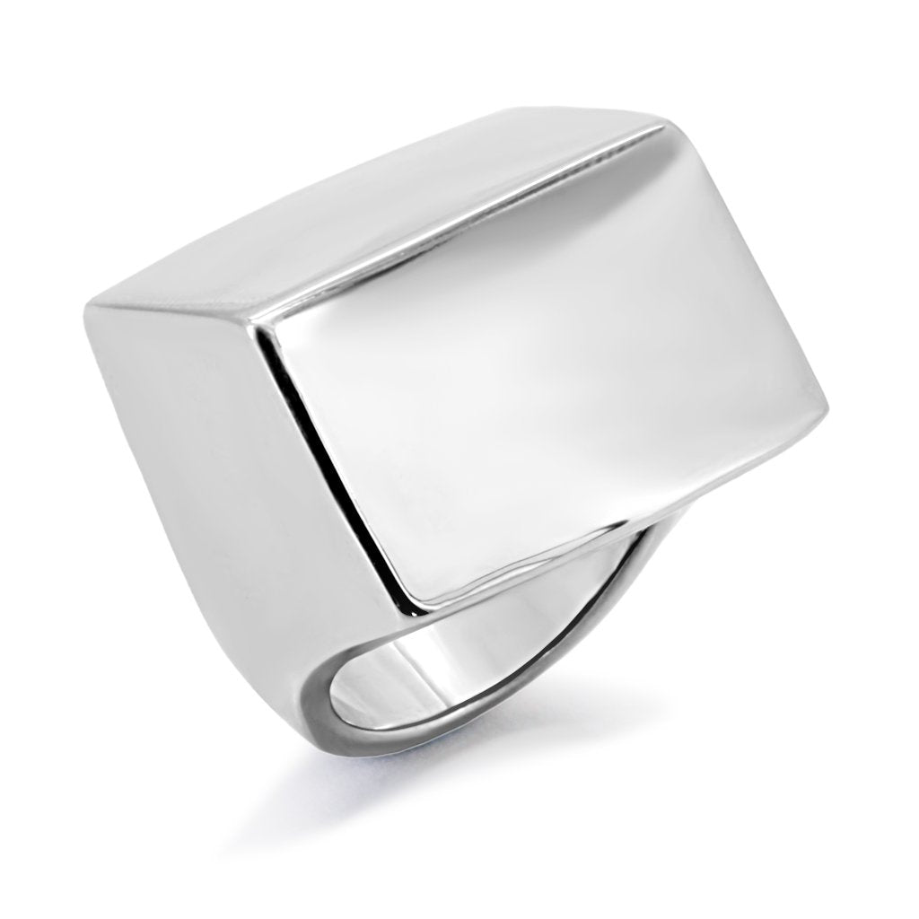 TK134 - High polished (no plating) Stainless Steel Ring with No Stone-0