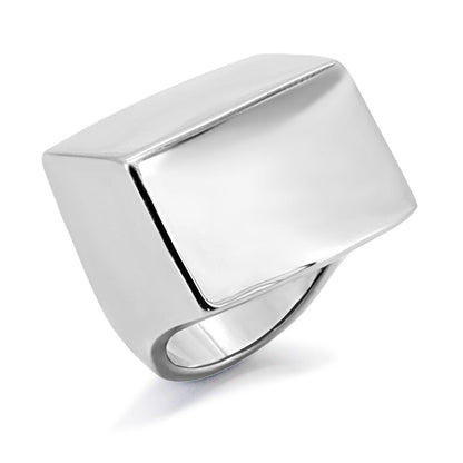 TK134 - High polished (no plating) Stainless Steel Ring with No Stone-0
