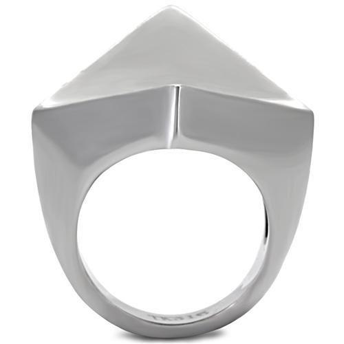 TK136 - High polished (no plating) Stainless Steel Ring with No Stone-3
