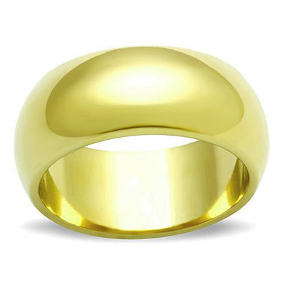 TK1391 - IP Gold(Ion Plating) Stainless Steel Ring with No Stone-0